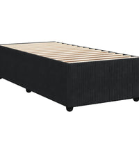 Boxspringbett mit Matratze Schwarz 100x200 cm Samt