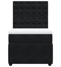 Boxspringbett mit Matratze Schwarz 100x200 cm Samt