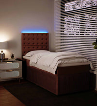 Boxspringbett mit Matratze Rosa 100x200 cm Samt