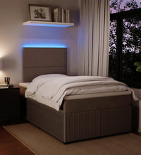 Boxspringbett mit Matratze Hellgrau 120x190 cm Samt