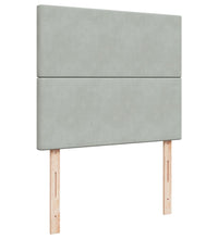Boxspringbett mit Matratze Hellgrau 120x190 cm Samt