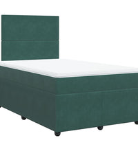 Boxspringbett mit Matratze Dunkelgrün 120x190 cm Samt