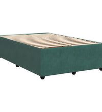 Boxspringbett mit Matratze Dunkelgrün 120x190 cm Samt