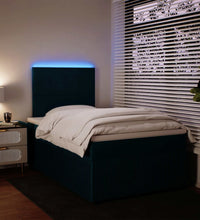 Boxspringbett mit Matratze Blau 120x190 cm Samt