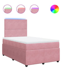 Boxspringbett mit Matratze Rosa 120x190 cm Samt