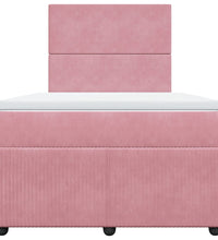 Boxspringbett mit Matratze Rosa 120x190 cm Samt