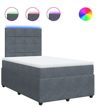 Boxspringbett mit Matratze Dunkelgrau 120x190 cm Samt