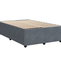 Boxspringbett mit Matratze Dunkelgrau 120x190 cm Samt