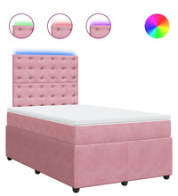 Boxspringbett mit Matratze Rosa 120x190 cm Samt