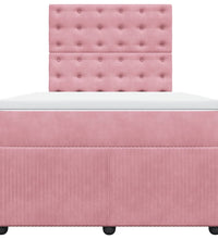 Boxspringbett mit Matratze Rosa 120x190 cm Samt