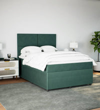 Boxspringbett mit Matratze Dunkelgrün 140x200 cm Samt