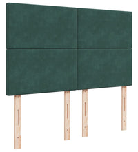 Boxspringbett mit Matratze Dunkelgrün 140x200 cm Samt