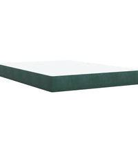Boxspringbett mit Matratze Dunkelgrün 140x200 cm Samt