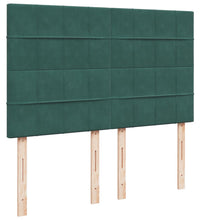 Boxspringbett mit Matratze Dunkelgrün 140x200 cm Samt