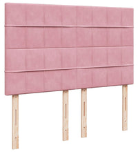 Boxspringbett mit Matratze Rosa 140x200 cm Samt