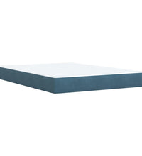 Boxspringbett mit Matratze Blau 160x200 cm Samt