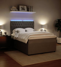 Boxspringbett mit Matratze Hellgrau 160x200 cm Samt