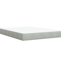 Boxspringbett mit Matratze Hellgrau 160x200 cm Samt