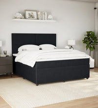 Boxspringbett mit Matratze Schwarz 180x200 cm Samt
