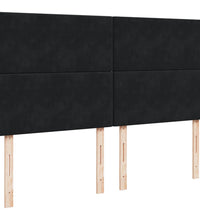 Boxspringbett mit Matratze Schwarz 180x200 cm Samt