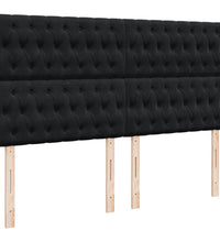 Boxspringbett mit Matratze Schwarz 180x200 cm Samt