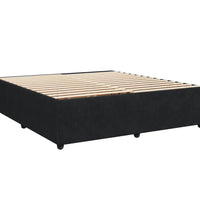 Boxspringbett mit Matratze Schwarz 180x200 cm Samt