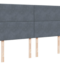 Boxspringbett mit Matratze Dunkelgrau 200x200 cm Samt