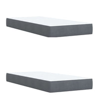 Boxspringbett mit Matratze Dunkelgrau 200x200 cm Samt