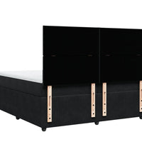 Boxspringbett mit Matratze Schwarz 200x200 cm Samt