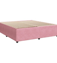 Boxspringbett mit Matratze Rosa 200x200 cm Samt
