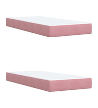 Boxspringbett mit Matratze Rosa 200x200 cm Samt