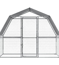 Hundekäfige 2 Stk. mit Dach und Tür Silbern Verzinkter Stahl
