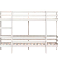 Etagenbett Weiß 90x200 cm Massivholz Kiefer