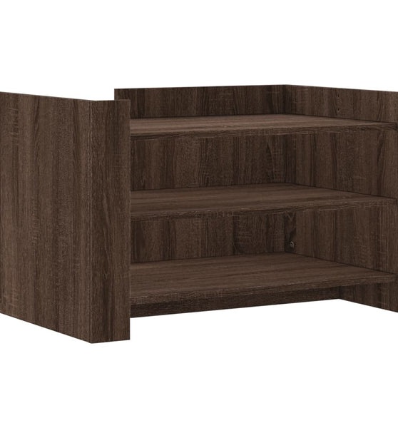 Couchtisch Braun Eichen-Optik 80x50x50 cm Holzwerkstoff