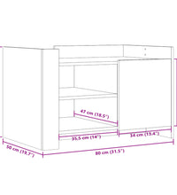 Couchtisch Schwarz 80x50x50 cm Holzwerkstoff