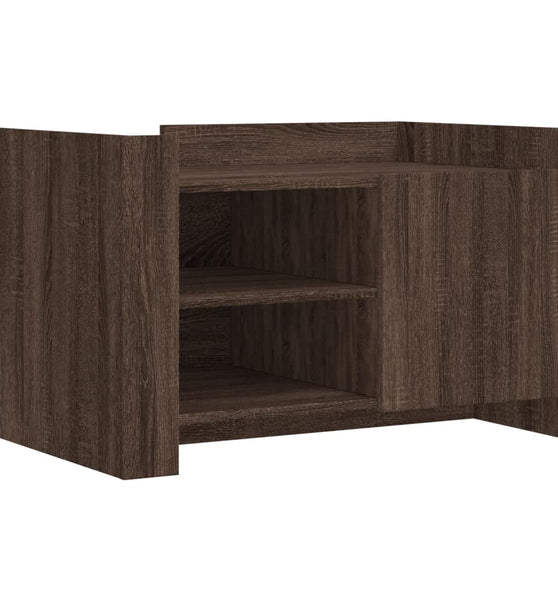 Couchtisch Braun Eichen-Optik 80x50x50 cm Holzwerkstoff