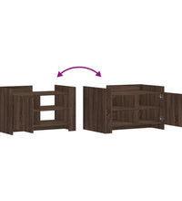 Couchtisch Braun Eichen-Optik 80x50x50 cm Holzwerkstoff