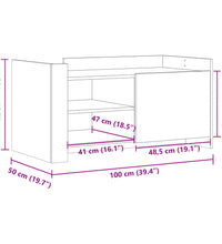 Couchtisch Schwarz 100x50x50 cm Holzwerkstoff