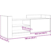 TV-Schrank Sonoma-Eiche 100x35x40 cm Holzwerkstoff