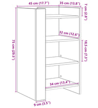 Sideboard Weiß 45x35x75 cm Holzwerkstoff