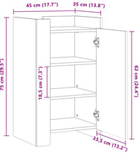 Sideboard Weiß 45x35x75 cm Holzwerkstoff