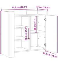 Sideboard Weiß 73,5x35x75 cm Holzwerkstoff