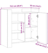 Sideboard Sonoma-Eiche 73,5x35x75 cm Holzwerkstoff