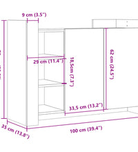 Sideboard Weiß 100x35x75 cm Holzwerkstoff