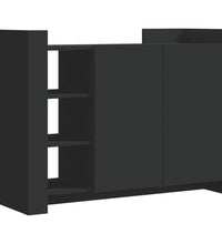 Sideboard Schwarz 100x35x75 cm Holzwerkstoff