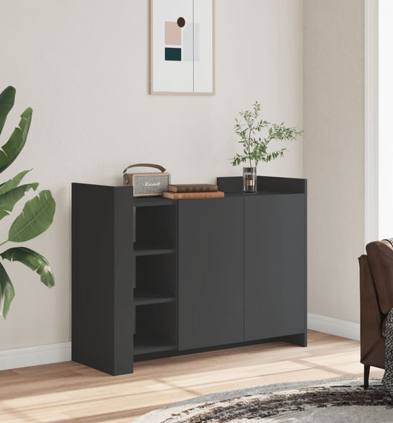 Sideboard Schwarz 100x35x75 cm Holzwerkstoff