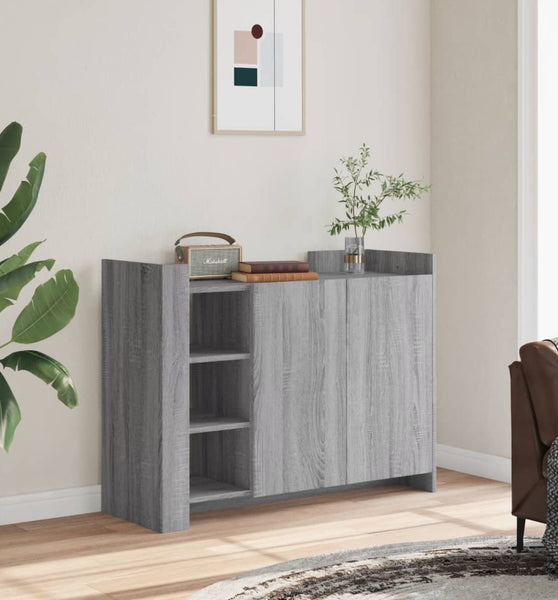 Sideboard Grau Sonoma 100x35x75 cm Holzwerkstoff