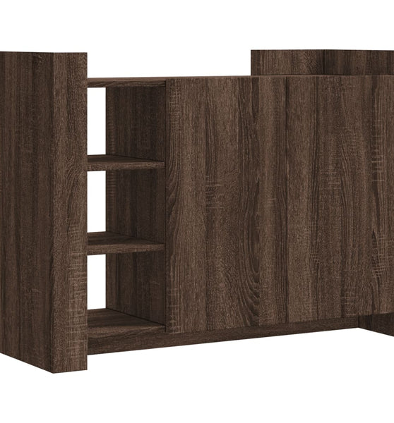 Sideboard Braun Eichen-Optik 100x35x75 cm Holzwerkstoff