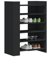 Schuhschrank Schwarz 74,5x37,5x100 cm Holzwerkstoff