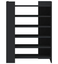 Schuhschrank Schwarz 74,5x37,5x100 cm Holzwerkstoff